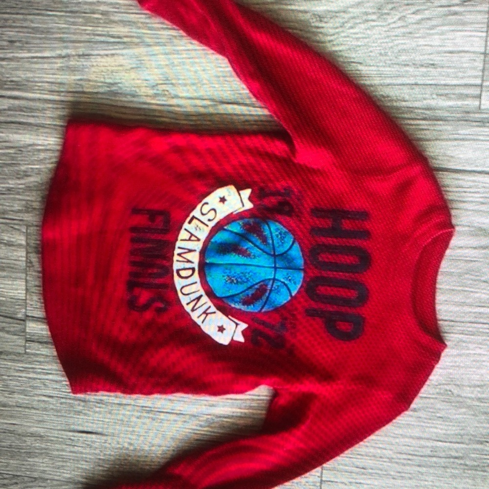 Hoop Finals thermal Graphic Tee long sleeve size 5/6